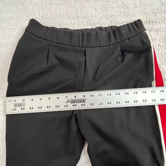 Zara Trafaluc Women's Black Ankle Pants Small Red White Side Stripe Sporty Chic - Picture 5 of 9